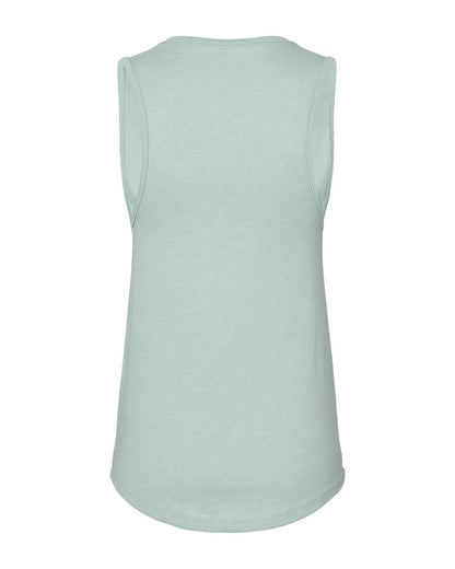 BELLA + CANVAS Women's Jersey Muscle Tank 6003 #color_Heather Dusty Blue