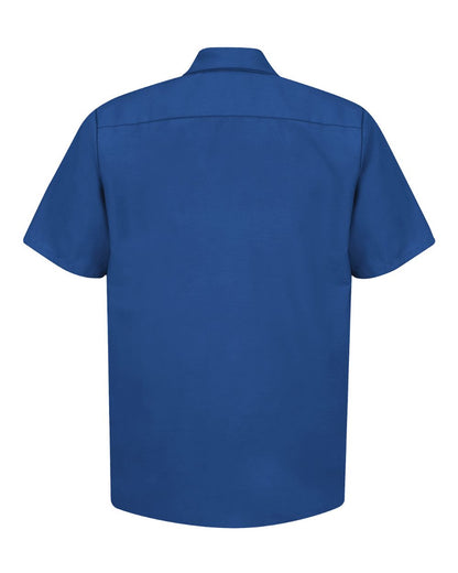 Red Kap Men's Tall Industrial Short Sleeve Work Shirt SP24T #color_Royal Blue