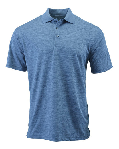 Paragon Men's Dakota Striated Heather Polo 130 #color_Peri Blue Heather