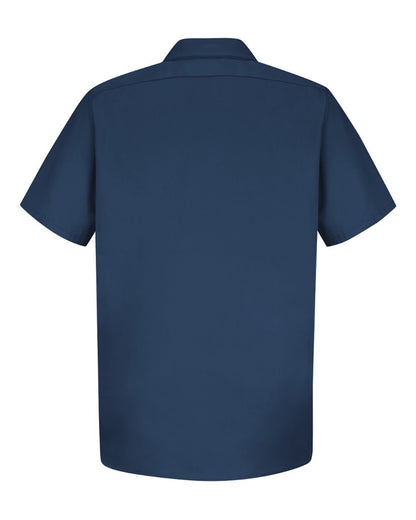 Red Kap Men's Tall Cotton Short Sleeve Uniform Shirt SC40T #color_Navy