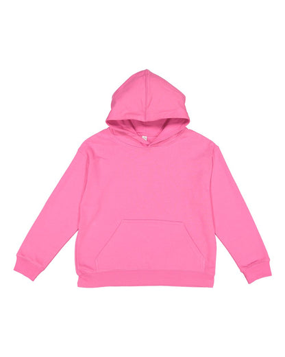 LAT Youth Fleece Hoodie Sweatshirt 2296 #color_Raspberry