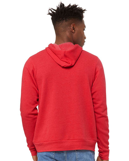 BELLA + CANVAS Unisex Sponge Fleece Hoodie Sweatshirt 3719 #colormdl_Heather Red