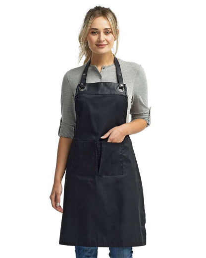 Artisan Collection by Reprime Espresso Bib Apron RP123 #colormdl_Black/ Black