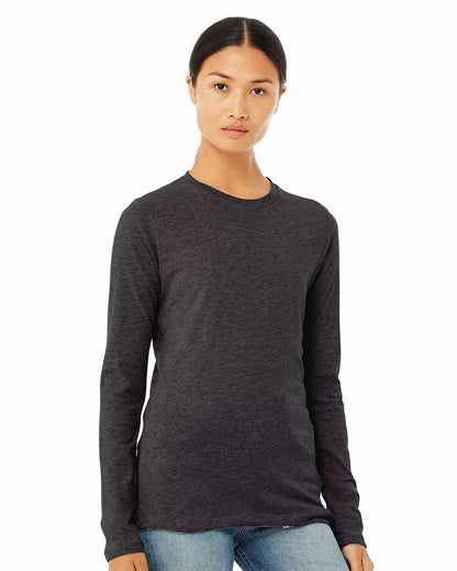 BELLA + CANVAS Women’s Jersey Long Sleeve Tee 6500 #colormdl_Dark Grey Heather