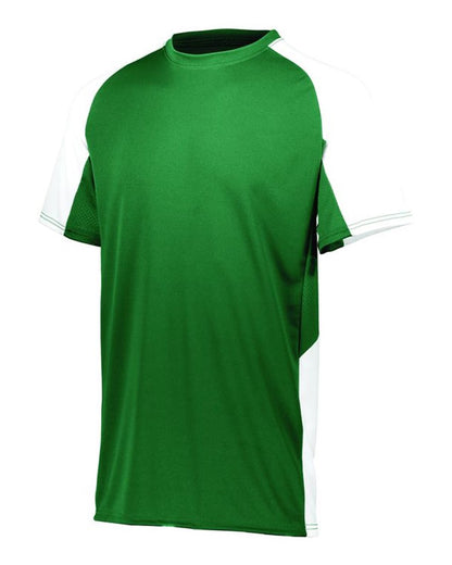 Augusta Sportswear Youth Cutter Jersey 1518 #color_Dark Green/ White