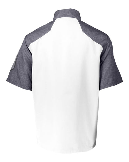 Holloway Unisex Raider Short Sleeve Quarter-Zip Pullover 229545 #color_Carbon Print/ White