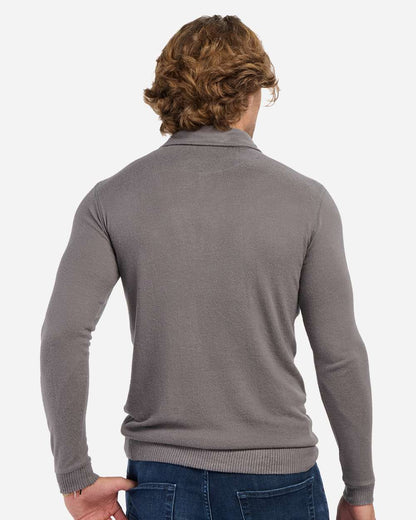 Boxercraft Men's Cuddle Sweater Polo BM1101 #colormdl_Meditation Grey