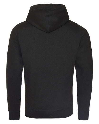 AWDis Unisex Cross Neck Hooded Sweatshirt JHA021 #color_Jet Black