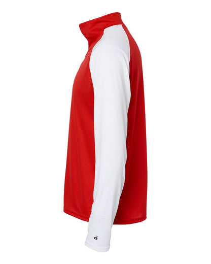 Badger Breakout Quarter-Zip Pullover 4231 #color_Red/ White