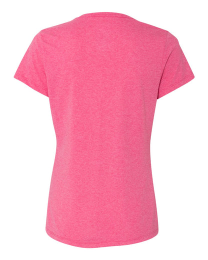 Hanes Women's Perfect-T Triblend V-Neck T-Shirt 42VT #color_Jazzberry Pink Triblend