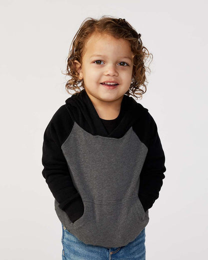 Independent Trading Co. Toddler Special Blend Hooded Raglan Sweatshirt PRM10TSB #colormdl_Carbon/ Black