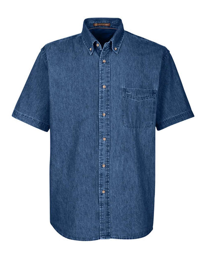 Harriton Men's Denim Shirt M550S #color_Dark Denim