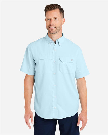 HUK Men's Tide Point Short Sleeve Shirt H150171 #colormdl_Crystal Blue