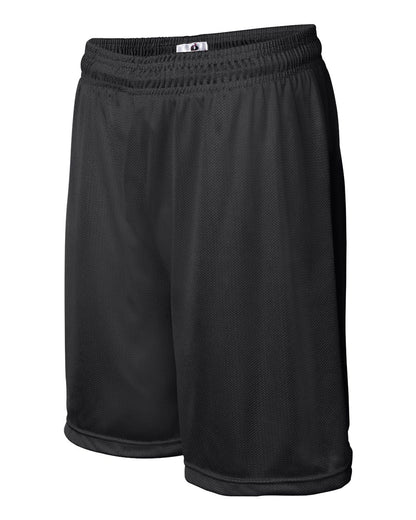 Badger Mini Mesh 7'' Inseam Shorts 7237 #color_Black