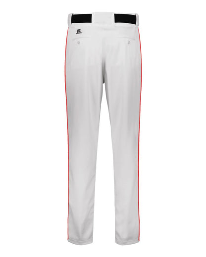 Russell Athletic Youth 2.0 Piped Diamond Series Baseball Pants R11LGB #color_White/ True Red