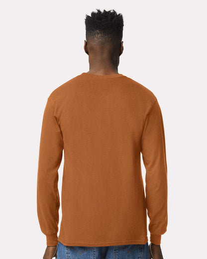 Gildan Ultra Cotton® Long Sleeve T-Shirt 2400 #colormdl_Texas Orange