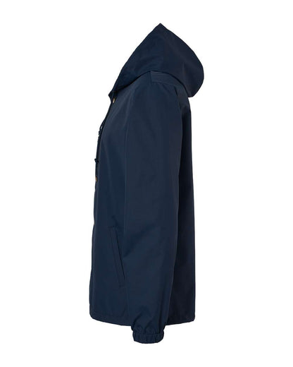 Independent Trading Co. Water-Resistant Hooded Windbreaker EXP95NB #color_Classic Navy