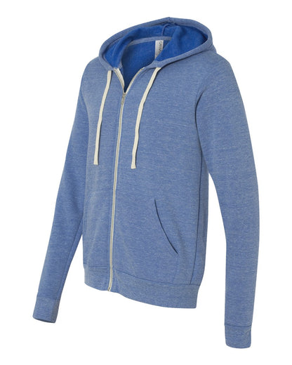 BELLA + CANVAS Triblend Sponge Fleece Full-Zip Hoodie 3909 #color_Blue Triblend