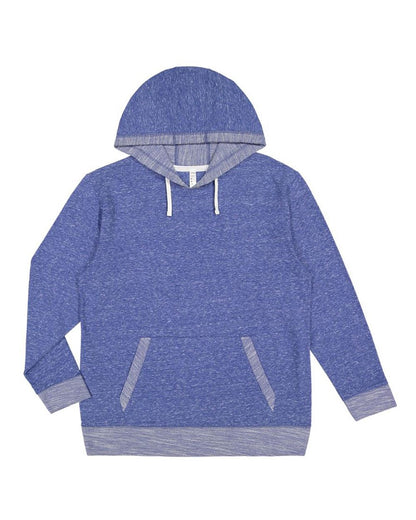 LAT Unisex Harborside Mélange French Terry Hoodie Sweatshirt 6779 #color_Royal Melange