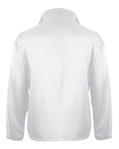 Badger Performance Fleece Quarter-Zip Pullover 1480 #color_White