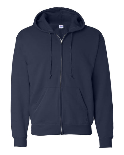 Hanes Unisex EcoSmart® Full-Zip Hooded Sweatshirt P180 #color_Navy