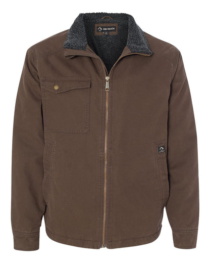 DRI DUCK Endeavor Canyon Cloth™ Canvas Jacket with Sherpa Lining 5037 #color_Tobacco