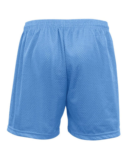 Badger Women's Pro Mesh 5" Shorts with Solid Liner 7216 #color_Columbia Blue 