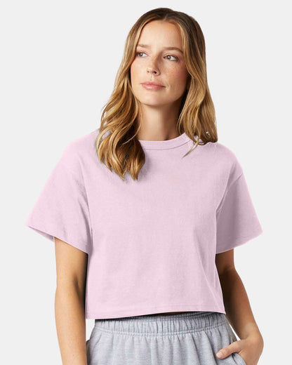 Champion Women's Heritage Jersey Crop T-Shirt T453W #colormdl_Pink Candy