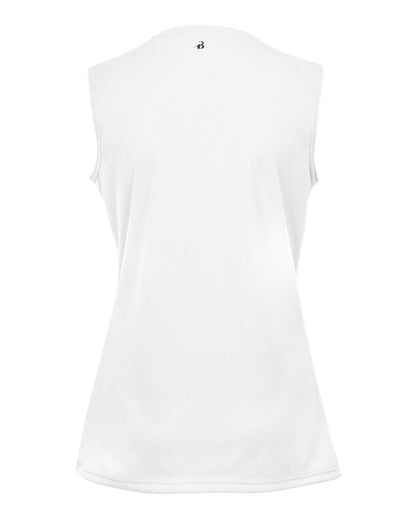 Badger Girls' B-Core Sleeveless T-Shirt 2163 #color_White