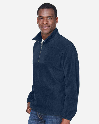 Harriton Men's Fleece Quarter-Zip Pullover M980 #colormdl_Navy
