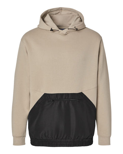 MV Sport Unisex Mixed Media Hooded Sweatshirt 23112 #color_Atmosphere/ Black