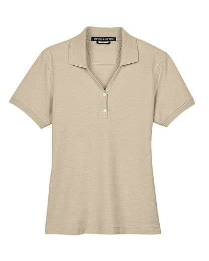 Devon & Jones Women's Pima Piqué Polo D100W #color_Stone
