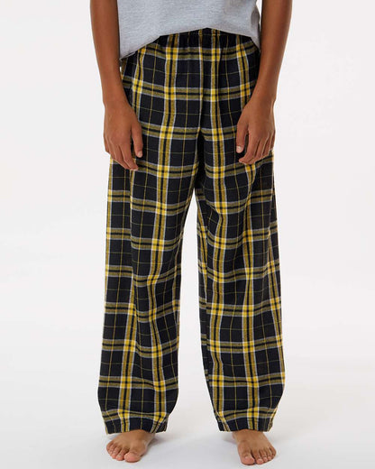 Boxercraft Youth Flannel Pants BY6624 #colormdl_Black/ Gold