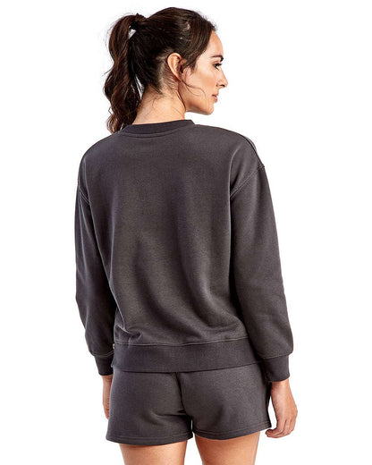 TriDri Women's Billie Side-Zip Crewneck Sweatshirt TD600 #colormdl_Charcoal