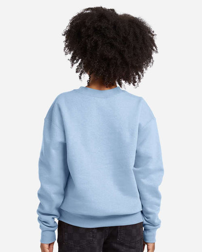 Hanes Youth EcoSmart® Crewneck Sweatshirt P360 #colormdl_Light Blue
