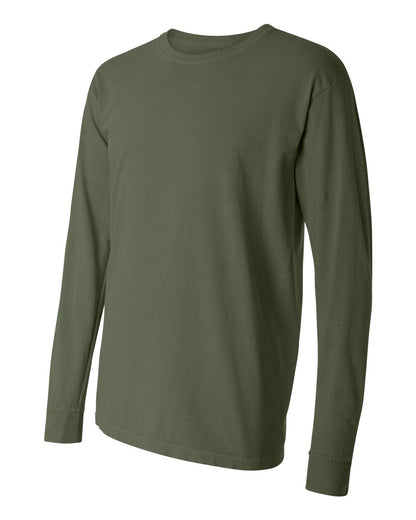Comfort Colors Unisex Garment-Dyed Heavyweight Long Sleeve T-Shirt 6014 #color_Hemp