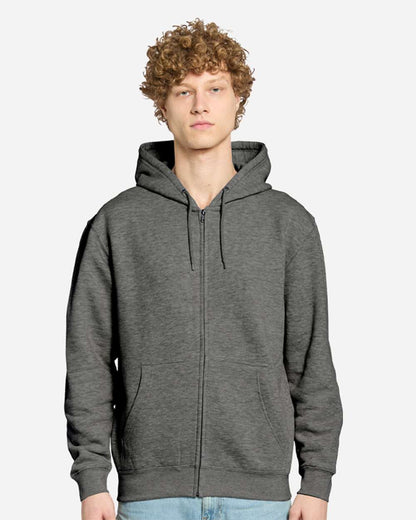 Lane Seven Unisex Premium Full-Zip Hooded Sweatshirt LS14003 #colormdl_Charcoal Heather