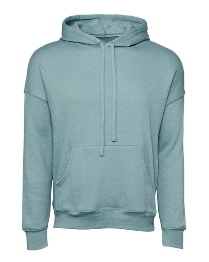 BELLA + CANVAS Sponge Fleece Drop Shoulder Hoodie 3729 #color_Heather Blue Lagoon