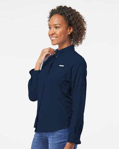 Columbia Women's PFG Tamiami™ II Long Sleeve Shirt 212465 #colormdl_Collegiate Navy