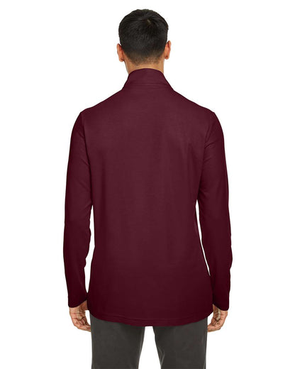 CORE365 Men's Fusion ChromaSoft™ Pique Quarter-Zip Pullover CE405 #colormdl_Burgundy