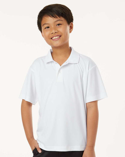 AllPro Youth Pro-Lock Performance Polo 41800Y #colormdl_White