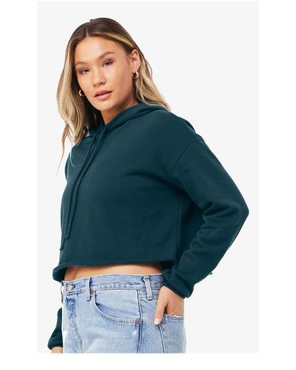 BELLA + CANVAS Women's Crop Fleece Hoodie 7502 #colormdl_Atlantic