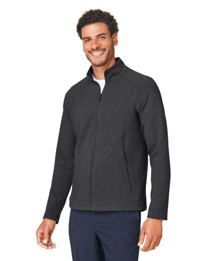 North End Men's Spirit Textured Full-Zip NE727 #colormdl_Black Heather