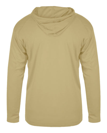 Badger Youth B-Core Long Sleeve Hooded T-Shirt 2105 #color_Vegas Gold