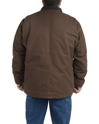 Berne Apparel Men's Tall Highland Washed Chore Coat CH377T #colormdl_Bark