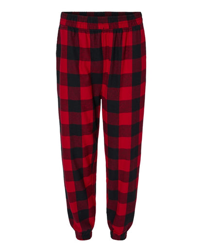 Burnside Flannel Jogger 8810 #color_Red/ Black