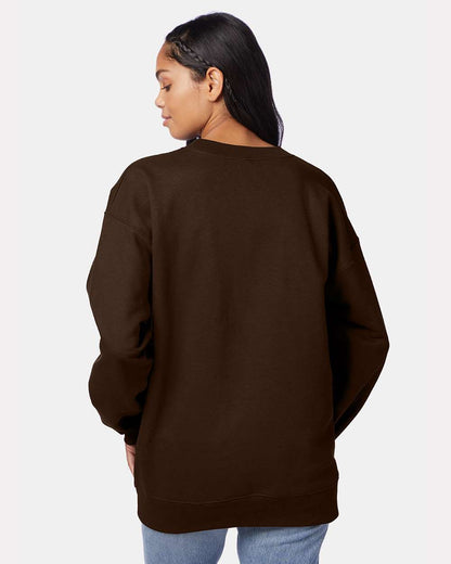 Hanes Unisex Ultimate Cotton® Crewneck Sweatshirt F260 #colormdl_Dark Chocolate