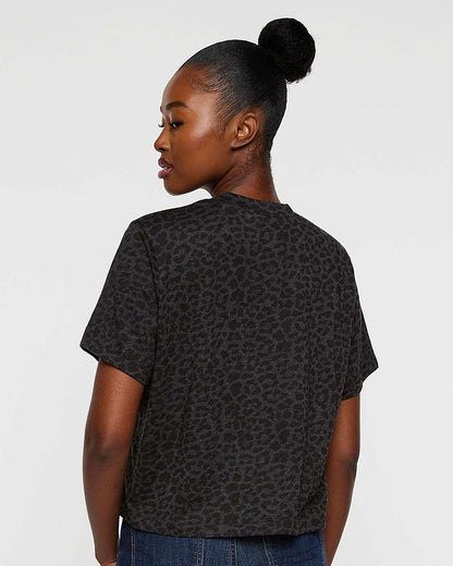 LAT Women's Boxy Tee 3518 #colormdl_Black Leopard