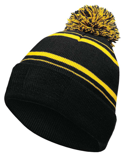 Holloway 8 1/2" Homecoming Beanie 223860 #color_Black/ Light Gold
