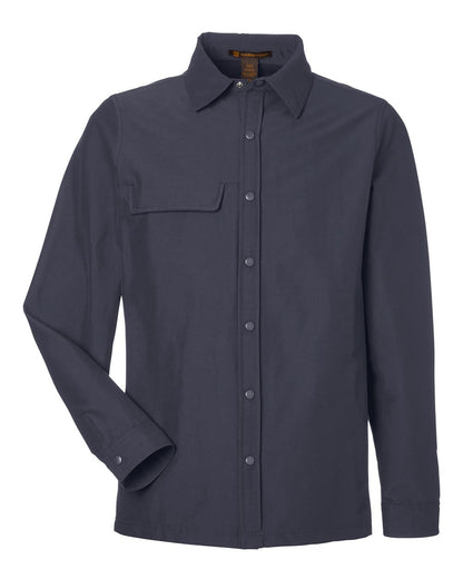 Harriton Unisex Flex Twill Overshirt M72 #color_Dark Charcoal